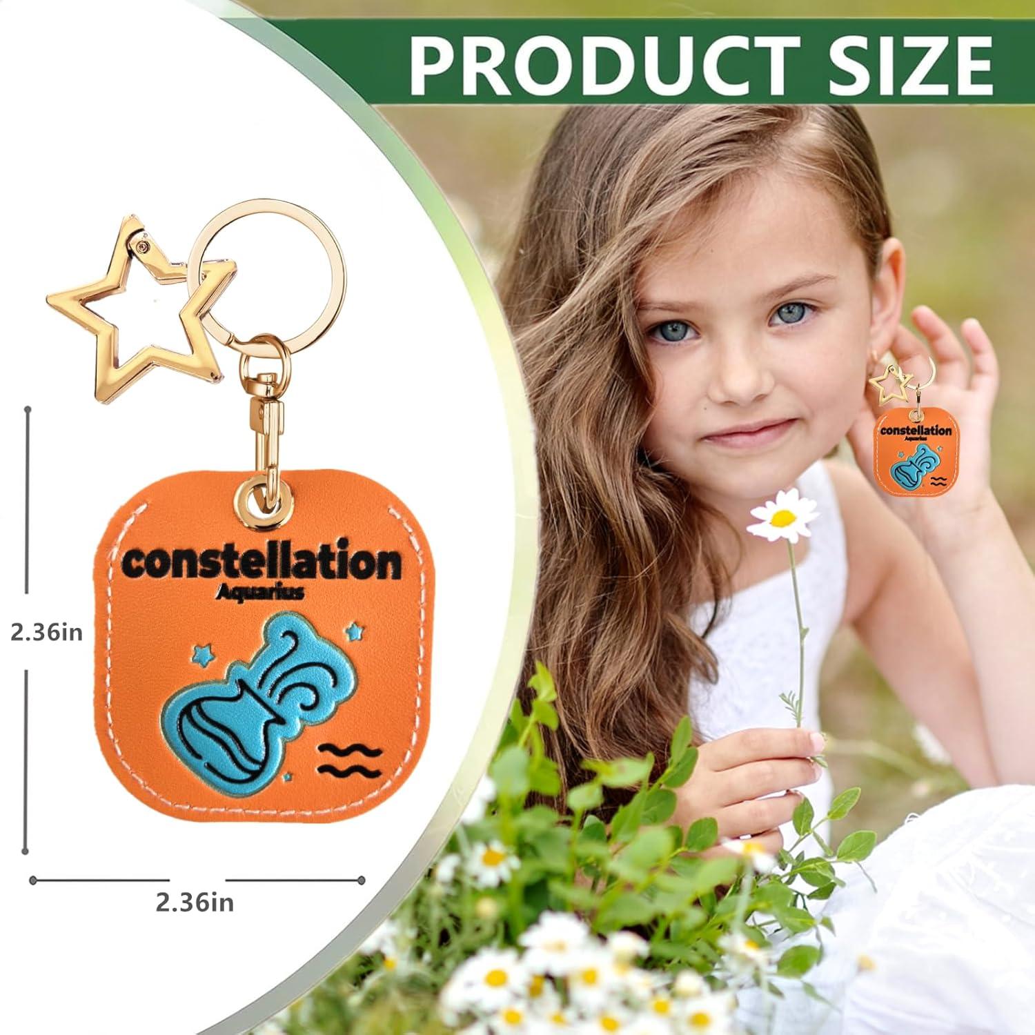 Funda de cuero PU para AirTag ZOUITY Acuario - Protección llavero