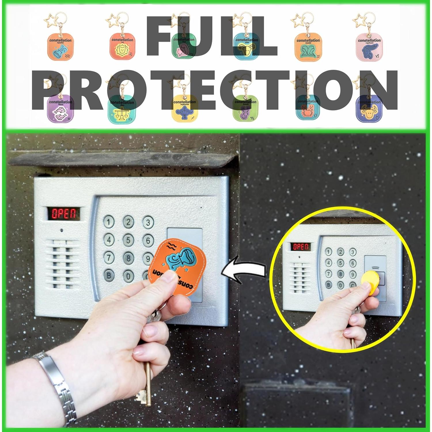 Funda de cuero PU para AirTag ZOUITY Acuario - Protección llavero