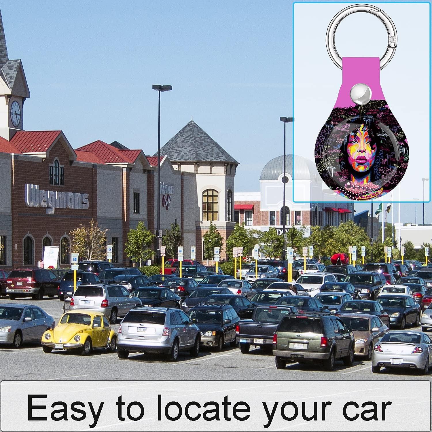 Funda protectora para Airtags Wonjury - Chica Negra, anti rayones