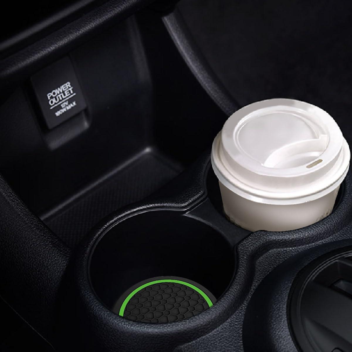 4 Posavasos Antideslizantes Couslcd para Coche Verde 6.99 cm