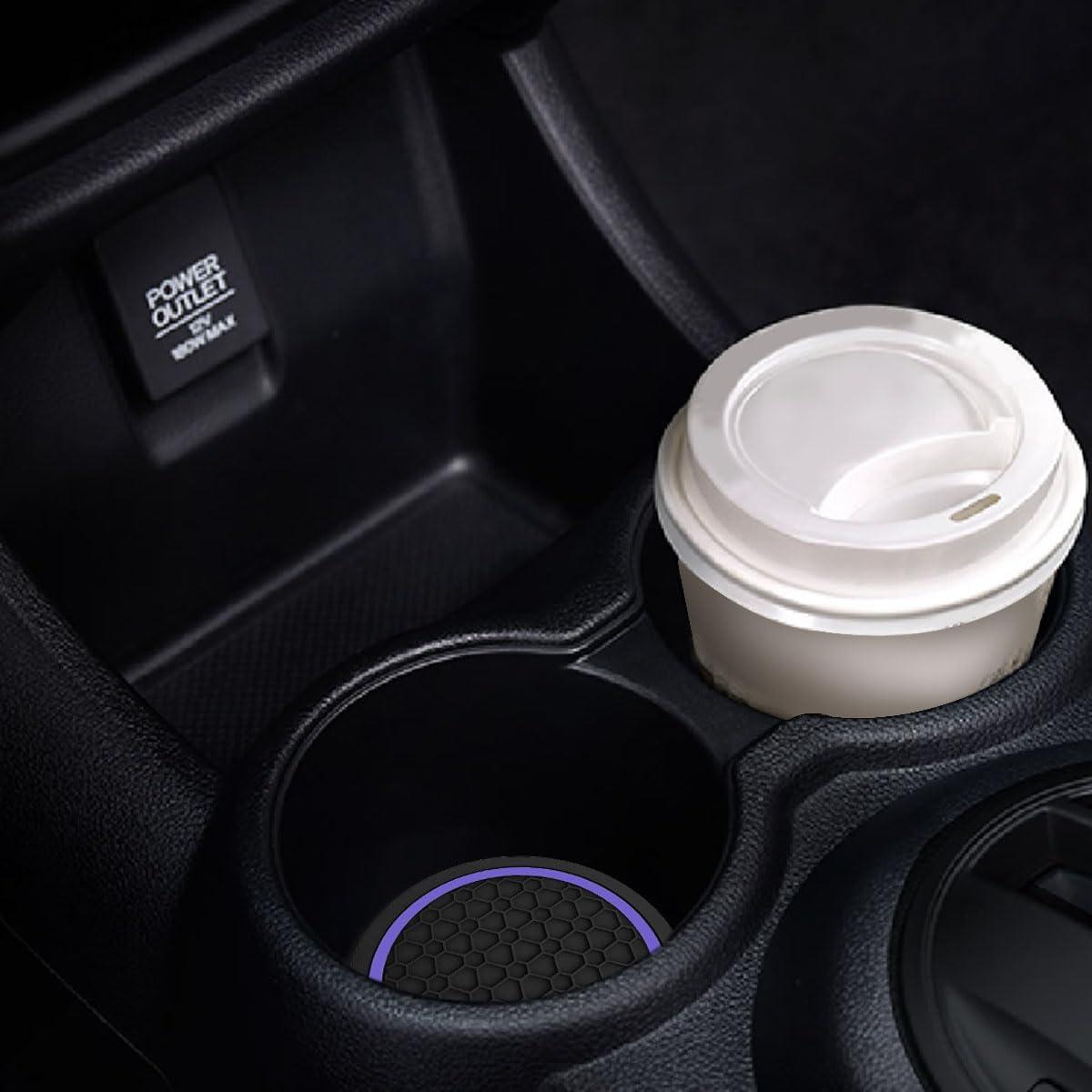 4 Posavasos Antideslizantes Morados Couslcd para Coche 6.99 cm