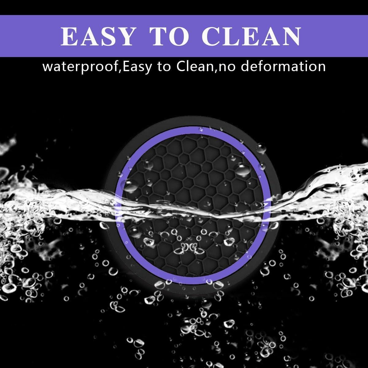 4 Posavasos Antideslizantes Morados Couslcd para Coche 6.99 cm