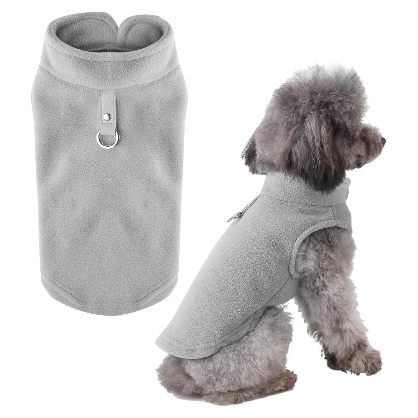 Suéter para Perros Pequeños PETCARE Chaleco Polar Gris