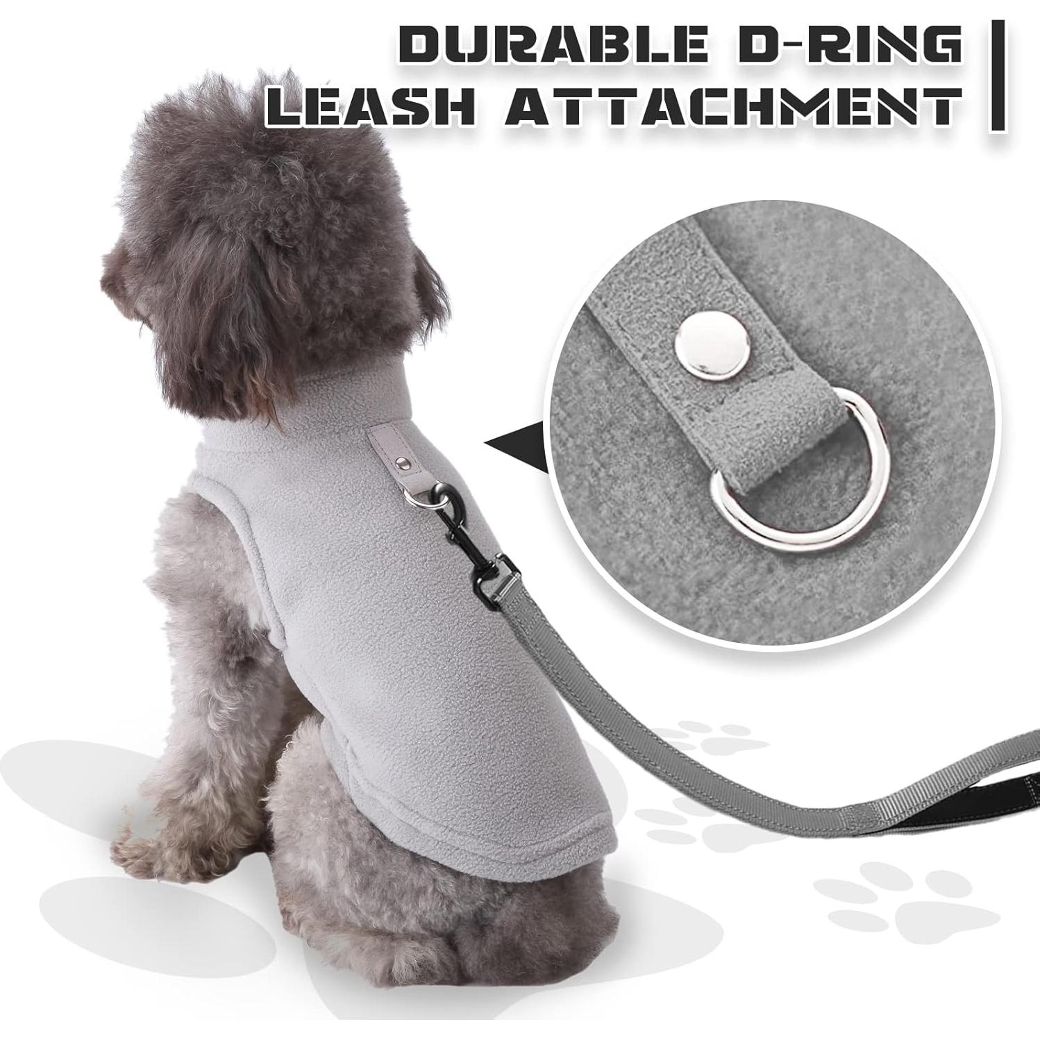 Suéter para Perros Pequeños PETCARE Chaleco Polar Gris