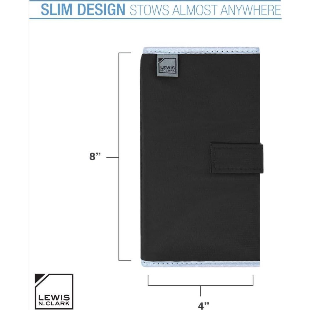 Organizador de Pastillas de Viaje Lewis N. Clark - 16 Compartimentos Negro