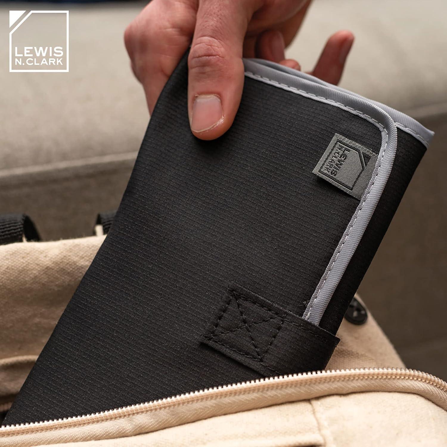 Organizador de Pastillas de Viaje Lewis N. Clark - 16 Compartimentos Negro