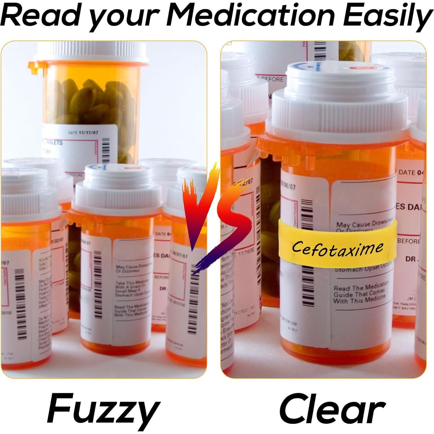 15 Clips de Etiqueta para Botellas de Medicina Tinoaly