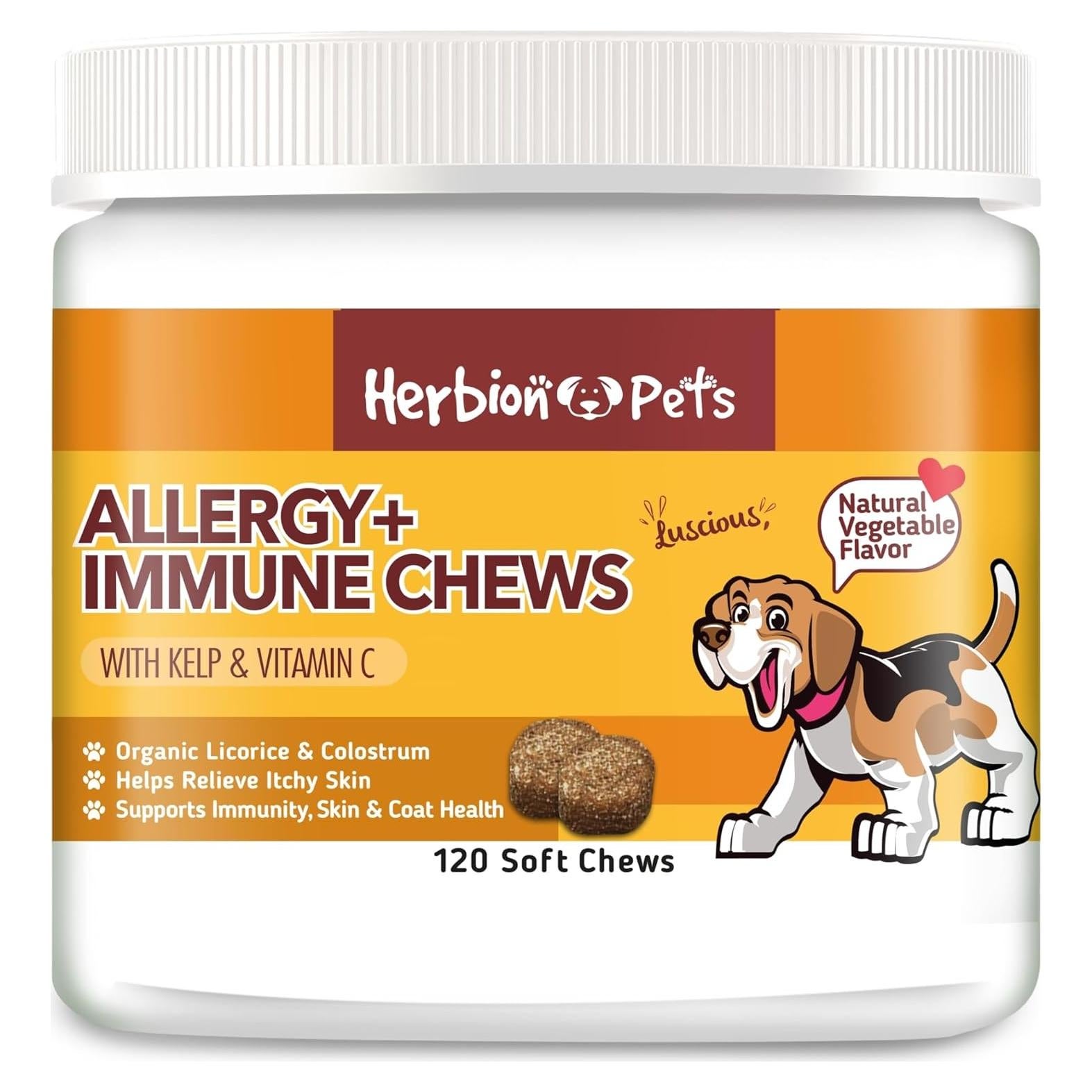 Chews para Alergia e Inmunidad Herbion 120 Unidades para Perros