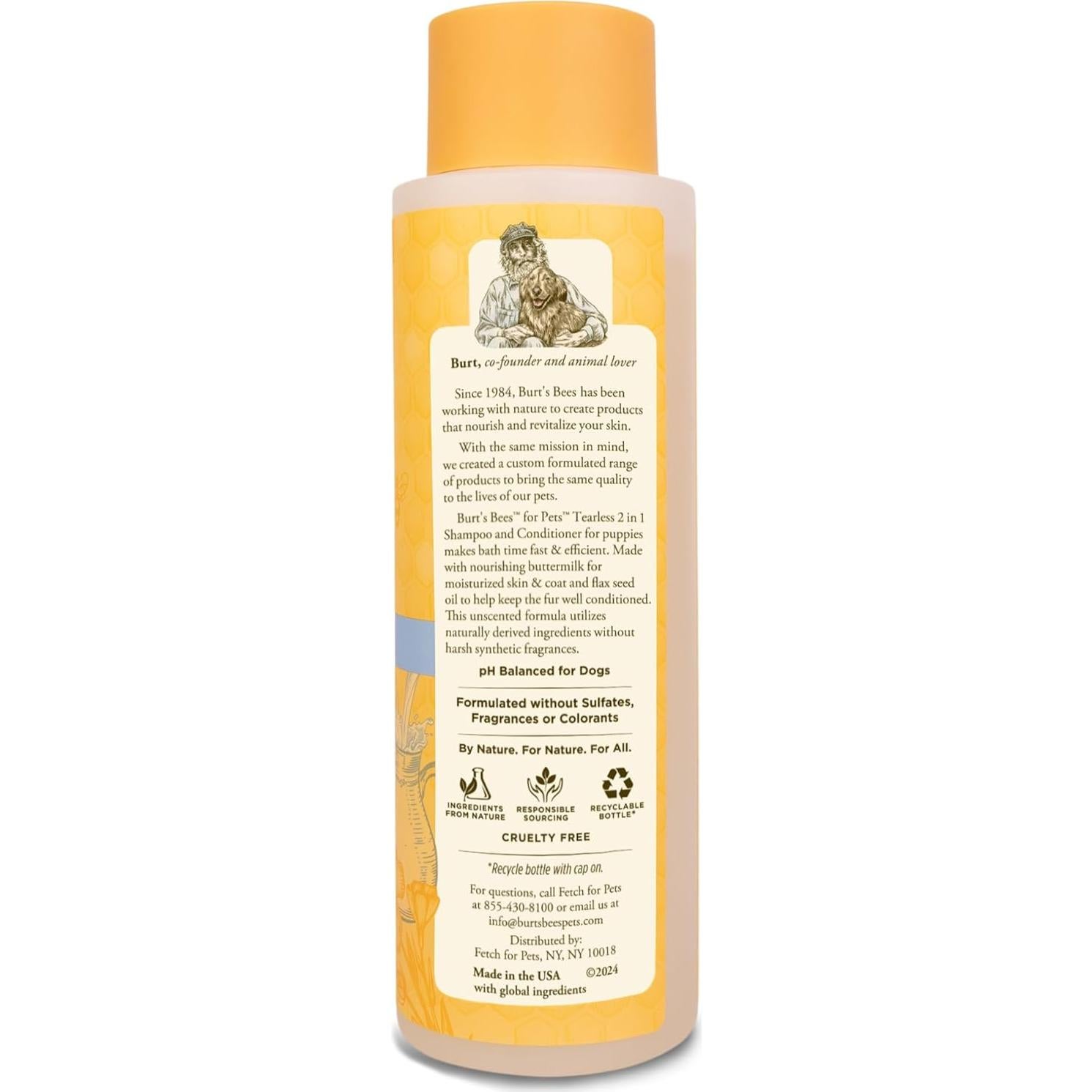 Champú y Acondicionador 2 en 1 Burt's Bees para Cachorros 473 ml