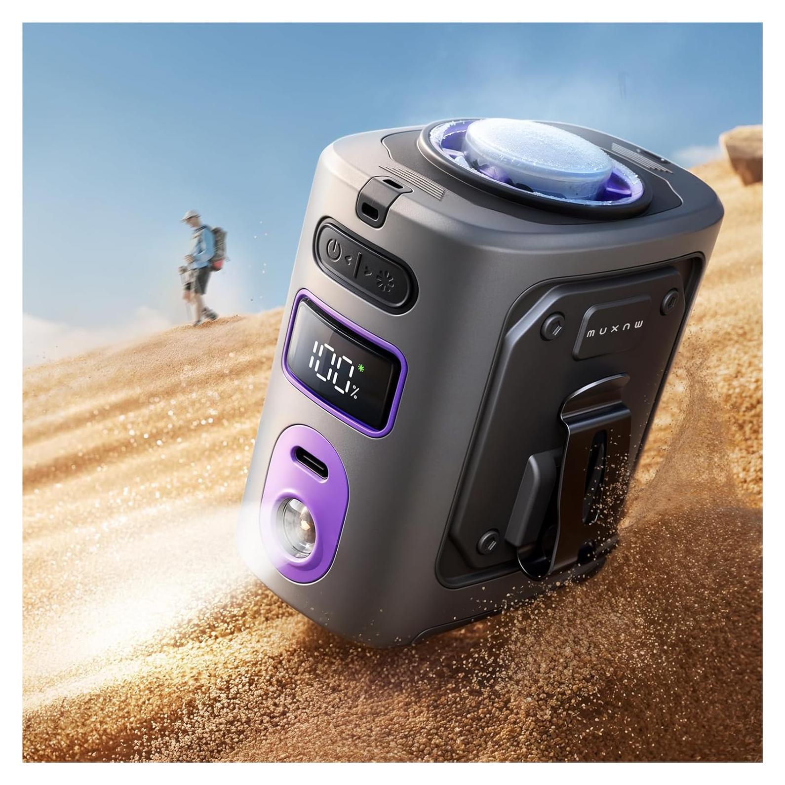 Ventilador Clip Portátil MUXNW 14000RPM 100 Velocidades Gris