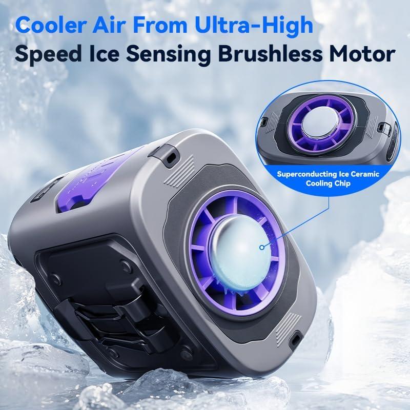 Ventilador Clip Portátil MUXNW 14000RPM 100 Velocidades Gris