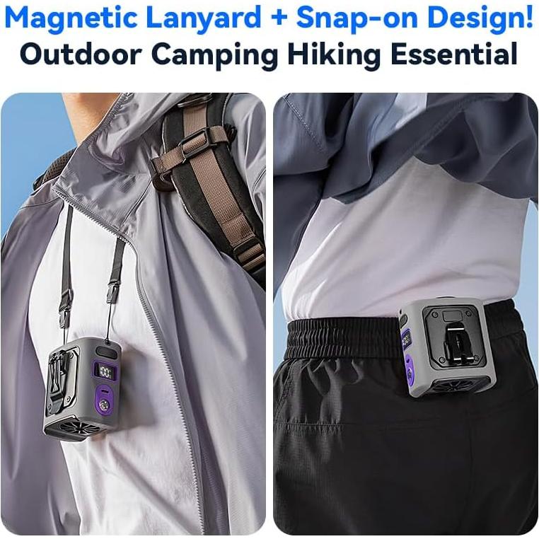 Ventilador Clip Portátil MUXNW 14000RPM 100 Velocidades Gris