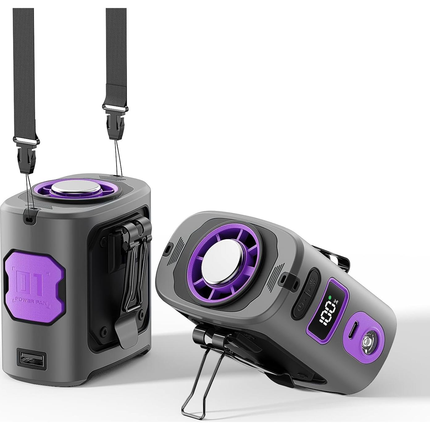 Ventilador Clip Portátil MUXNW 14000RPM 100 Velocidades Gris