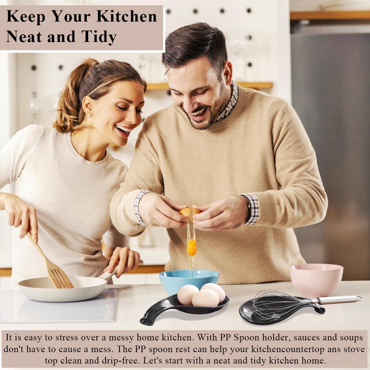 Soporte para Cucharas de Plástico ReaNea 4 Piezas Negro