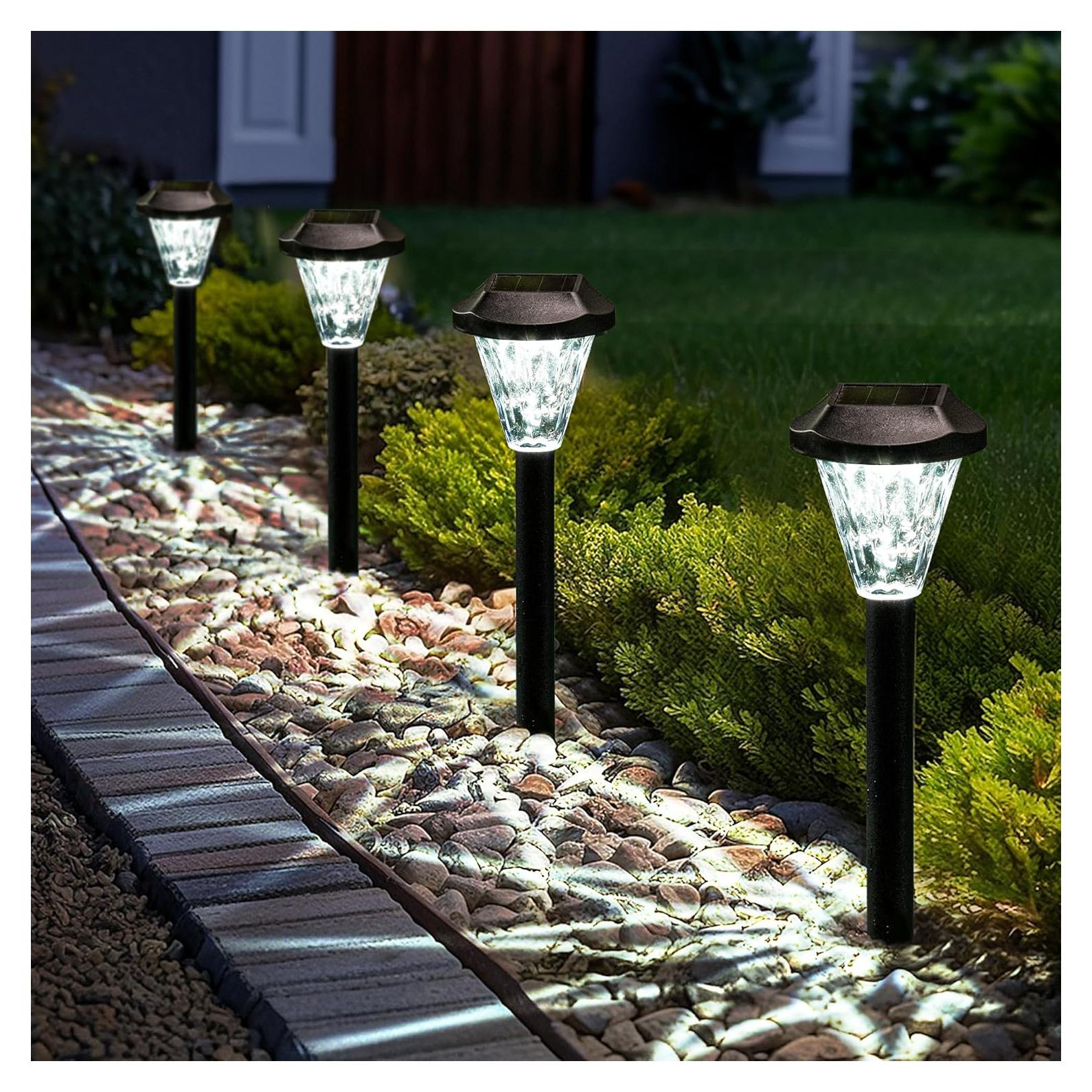 GIGALUMI Paquete de 8 Luces Solares Impermeables para Jardín