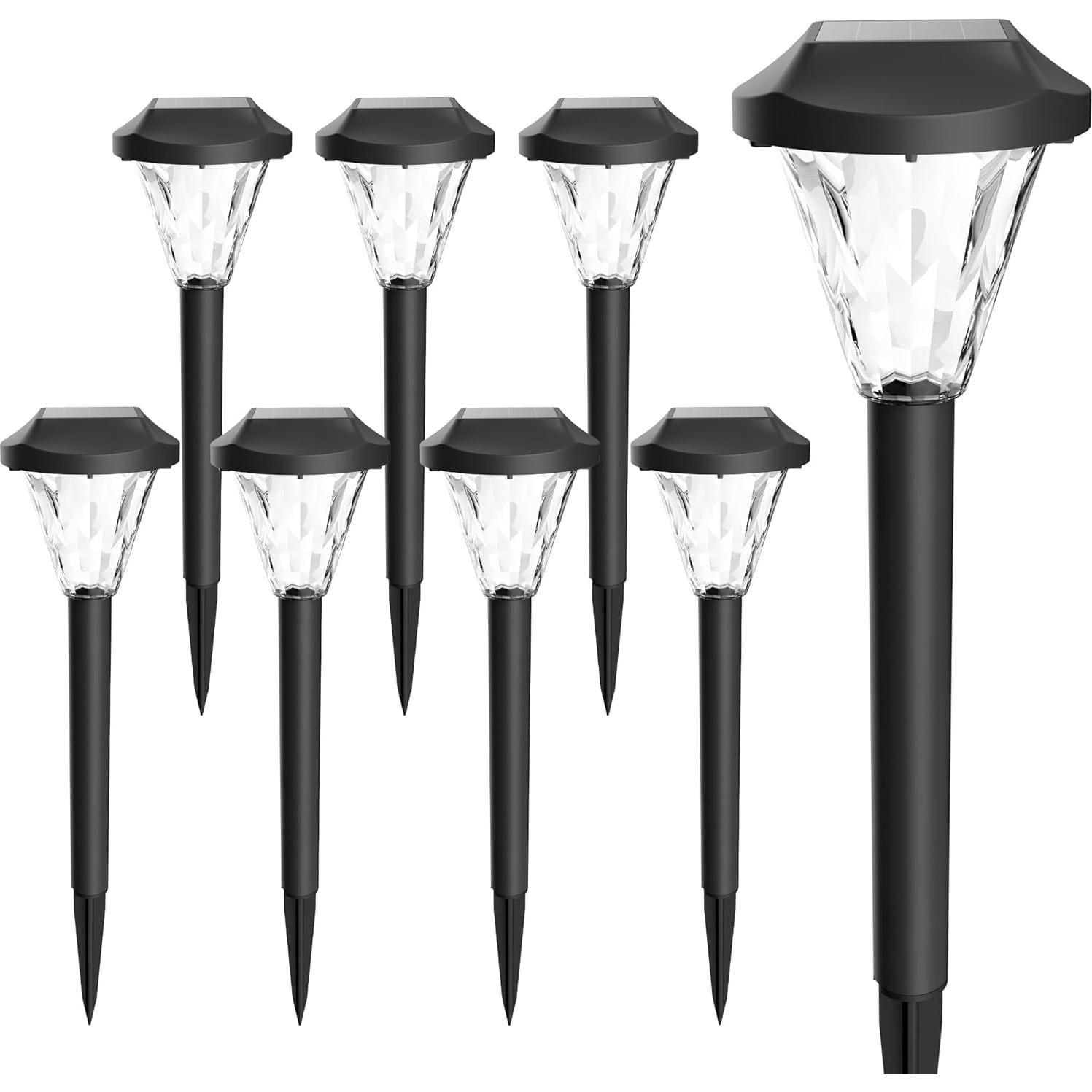 GIGALUMI Paquete de 8 Luces Solares Impermeables para Jardín