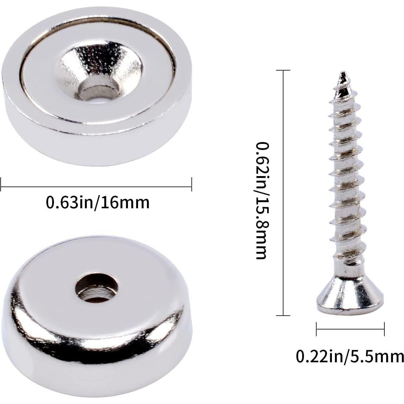 12 Piezas Imán de Neodimio Redondo Keukenket 16x5mm