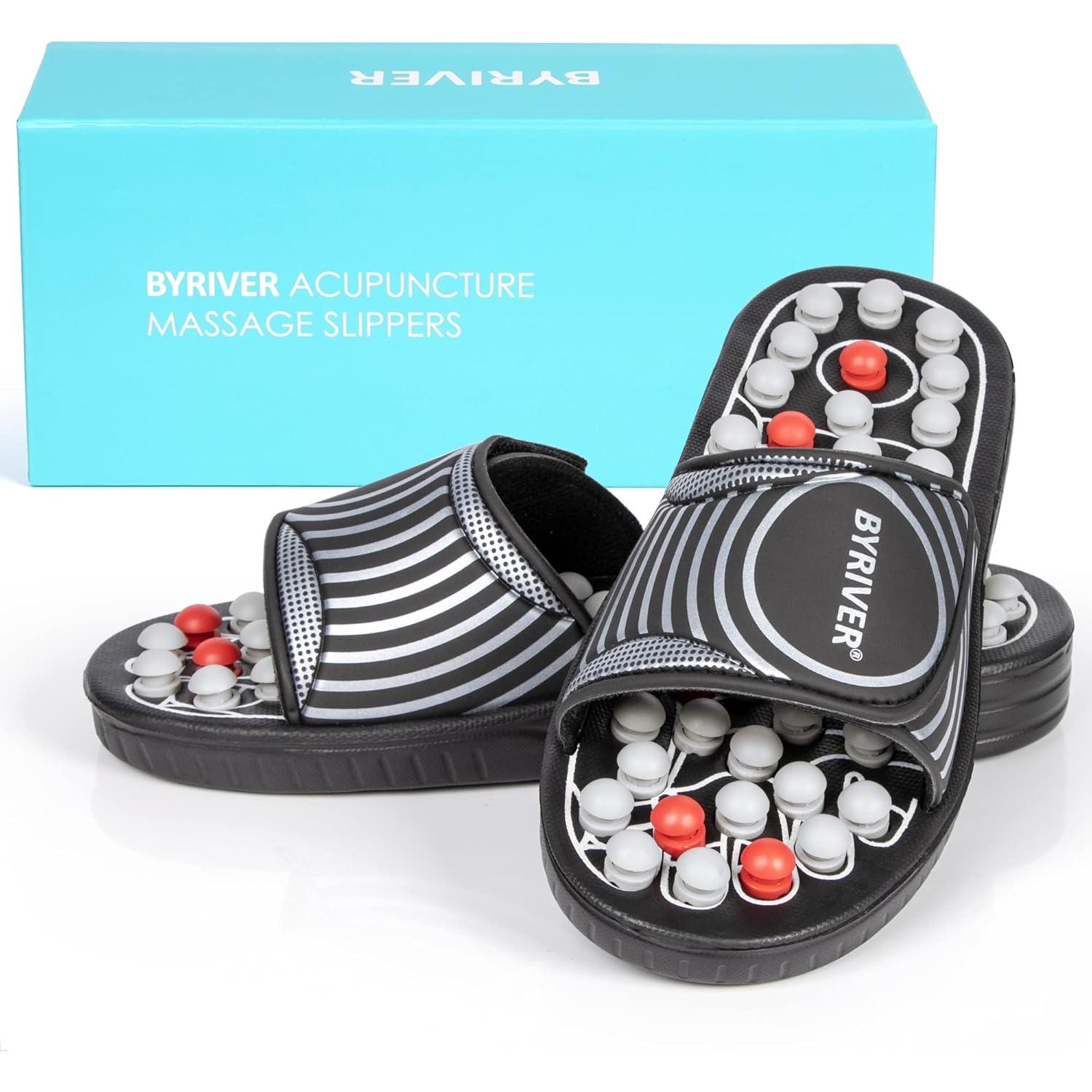 Chanclas de Masaje Terapéutico BYRIVER para Pies - Alivio Dolor
