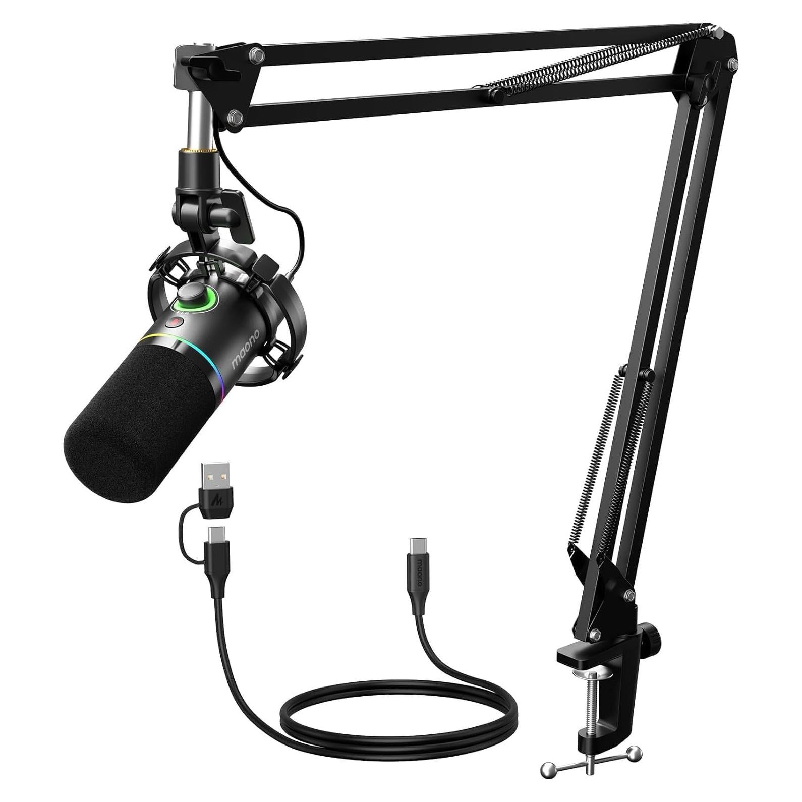 Micrófono Dinámico MAONO PD200XS USB/XLR con RGB