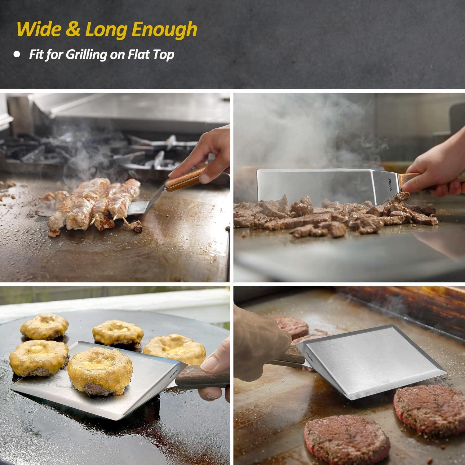 Juego de Espátulas de Acero Inoxidable Vovoly - 3 Tamaños