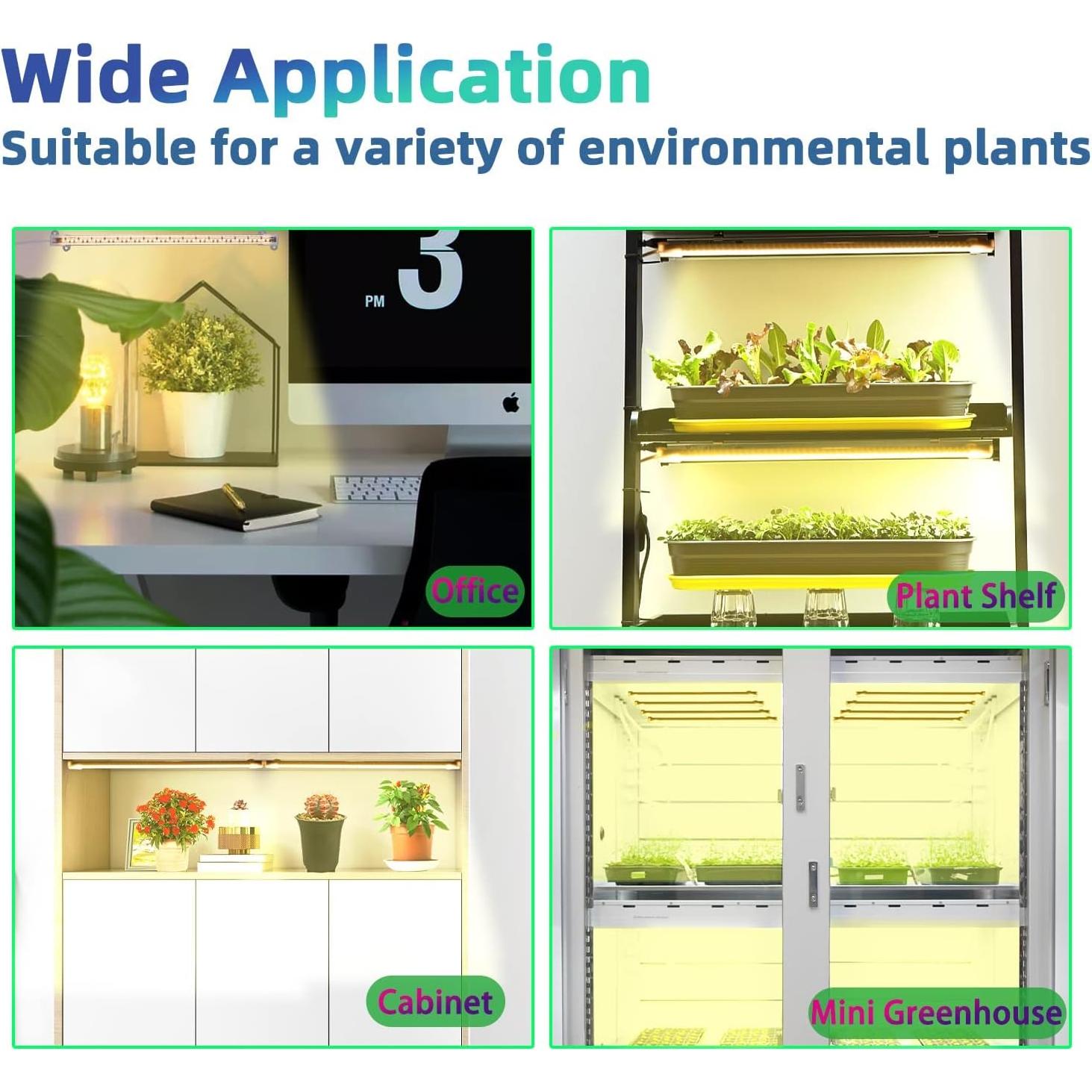 Lámpara de Crecimiento LED RWNTAO 3000K 4 Tiras Regulables