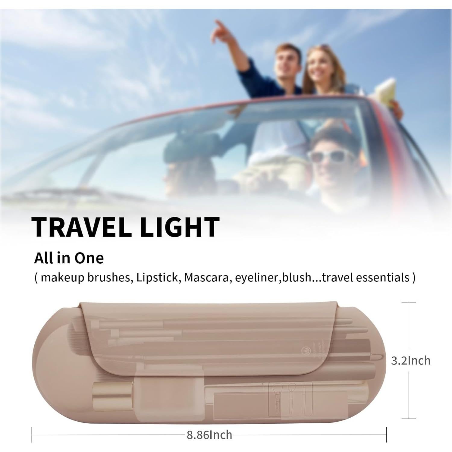 Soporte de Brochas de Maquillaje AGIKET Silicona Viaje 22.5cm