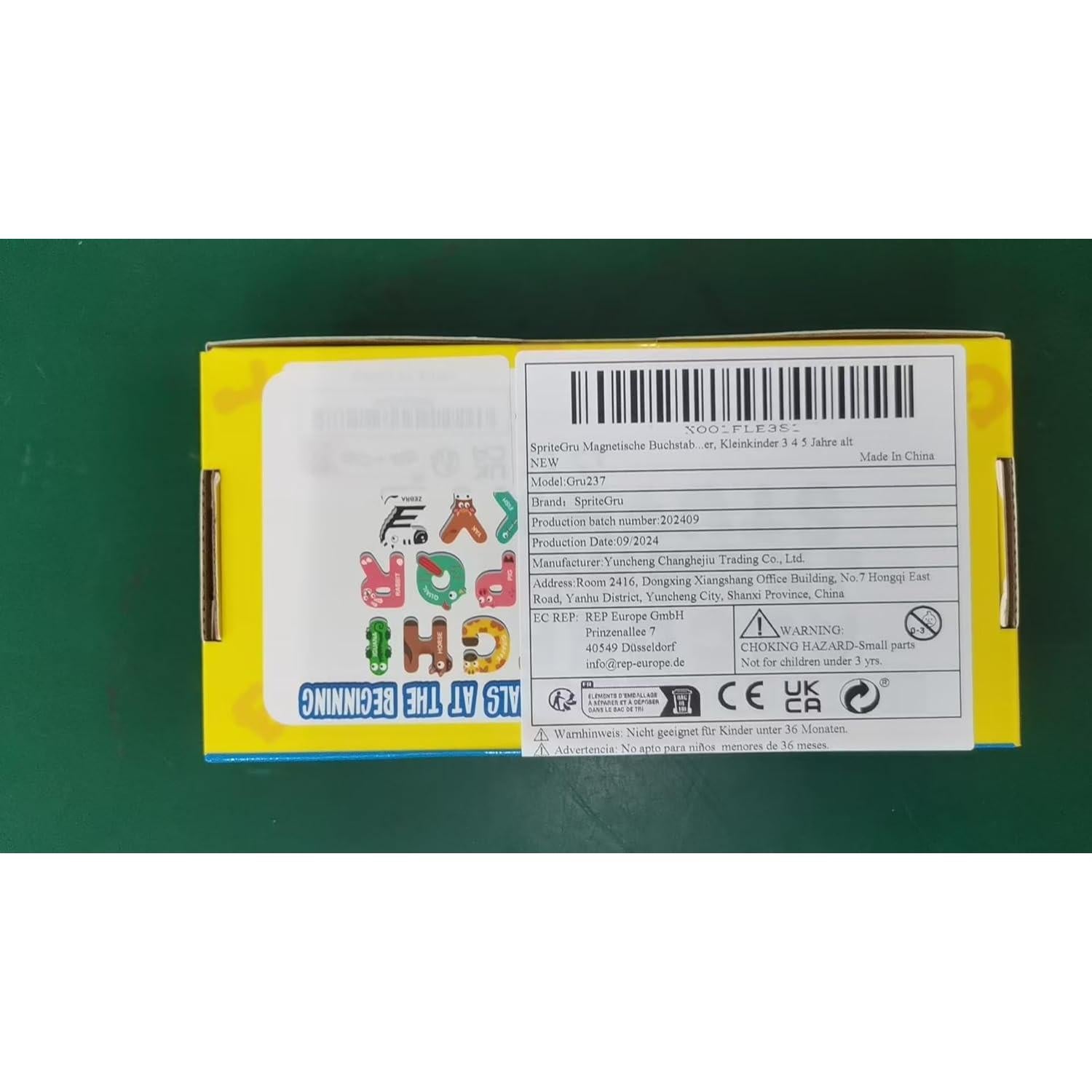 Letras Magnéticas Grandes SpriteGru con Animales Coloridos