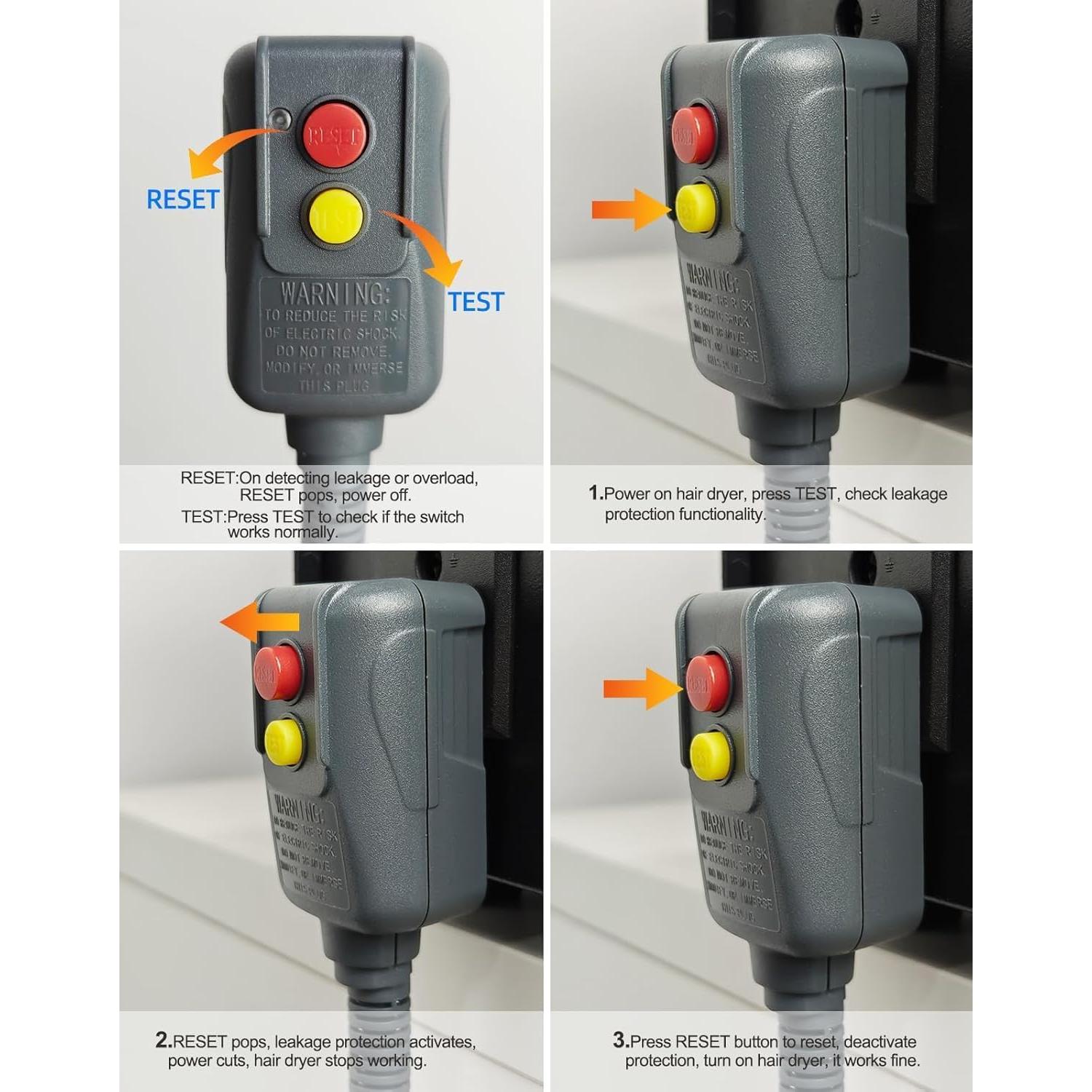 Secador de Pelo Iónico Meditoross 1500W Negro - Secado Rápido