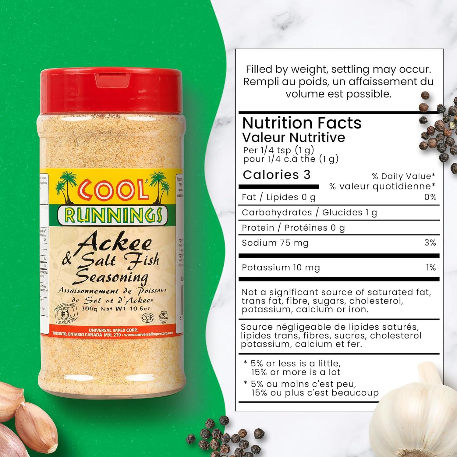 Sazonador Cool Runnings USA Ackee y Bacalao 300g - Sabor Caribeño