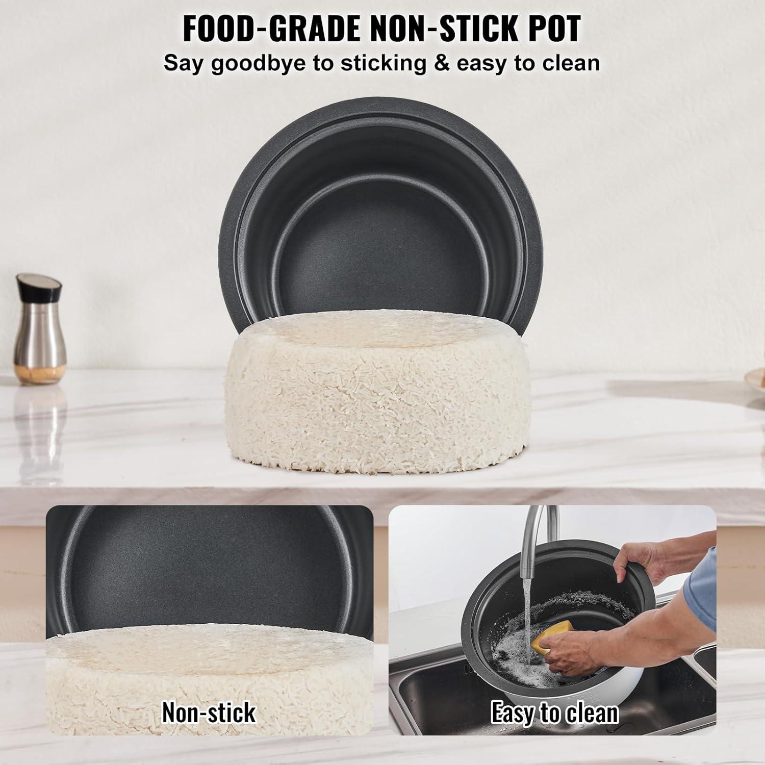 Olla Arrocera Comercial VEVOR 8L 40 Tazas Antiadherente