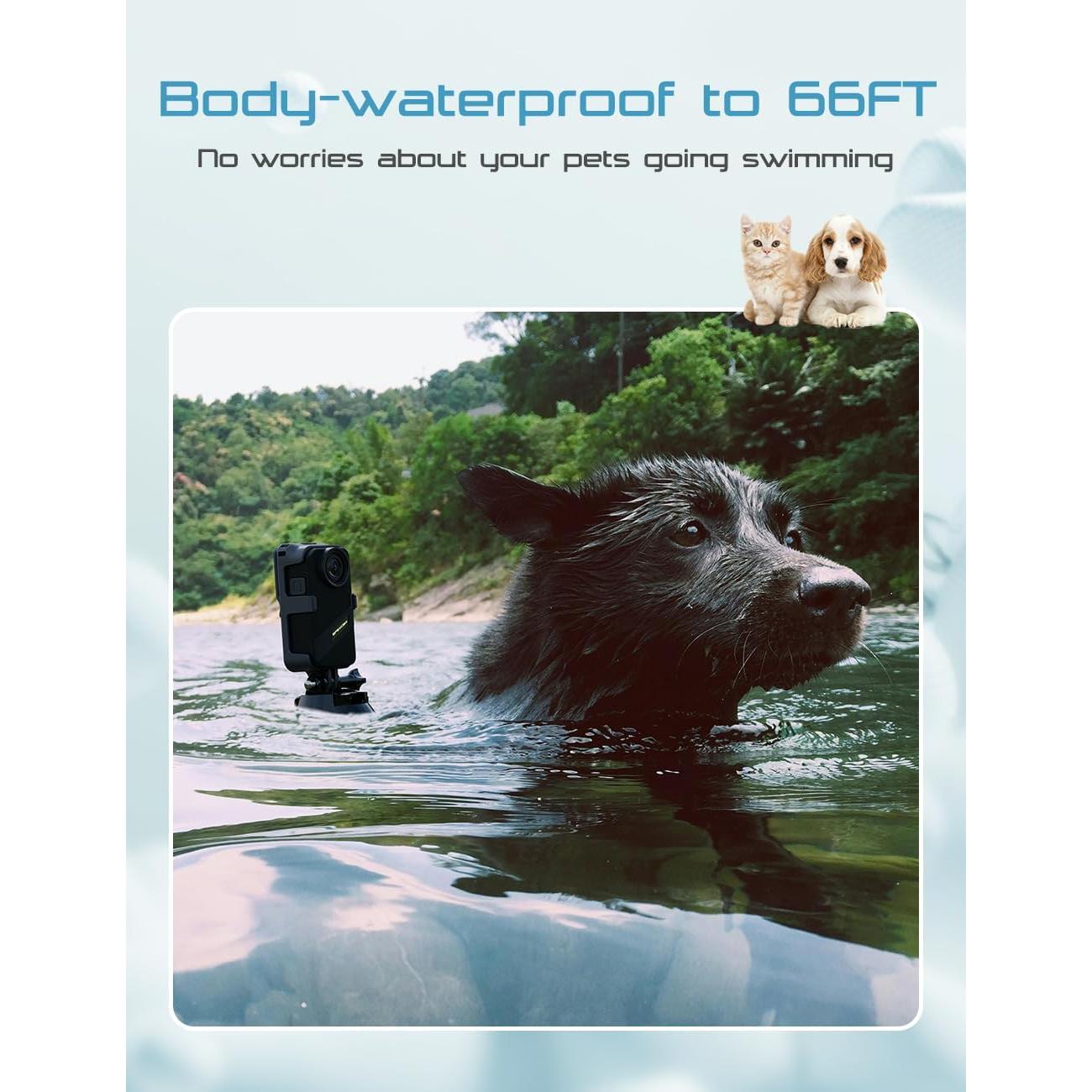 Cámara de Collar para Mascotas Apexcam 4K con WiFi y 64GB