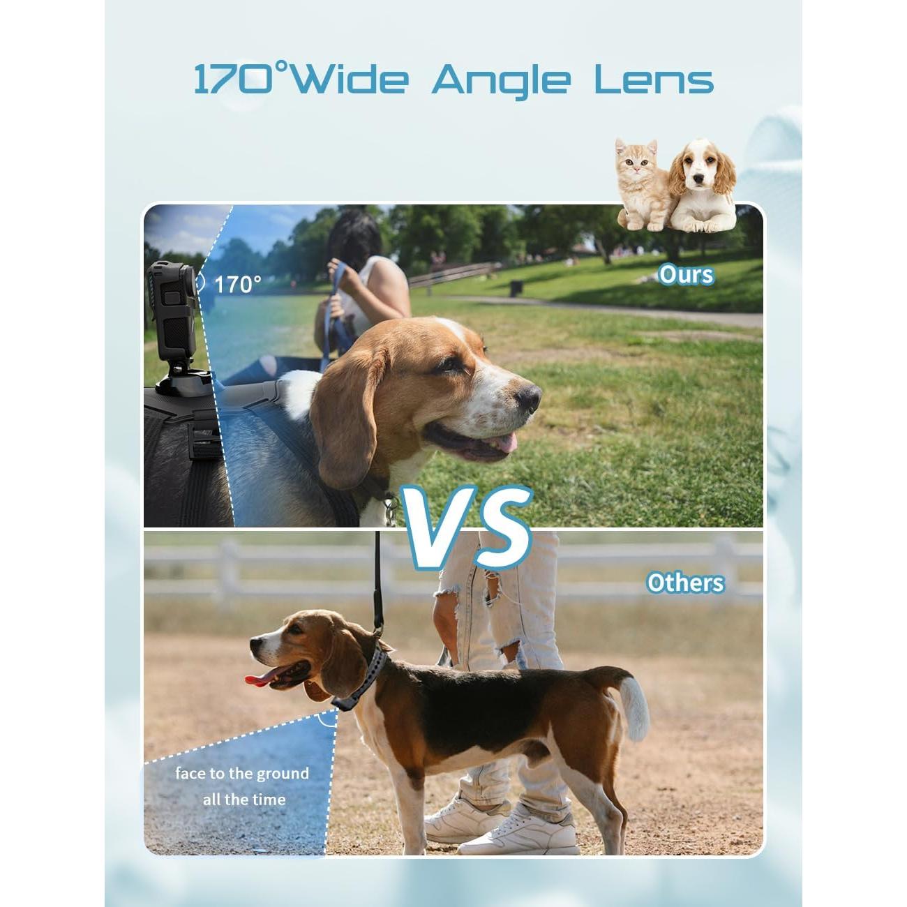 Cámara de Collar para Mascotas Apexcam 4K con WiFi y 64GB