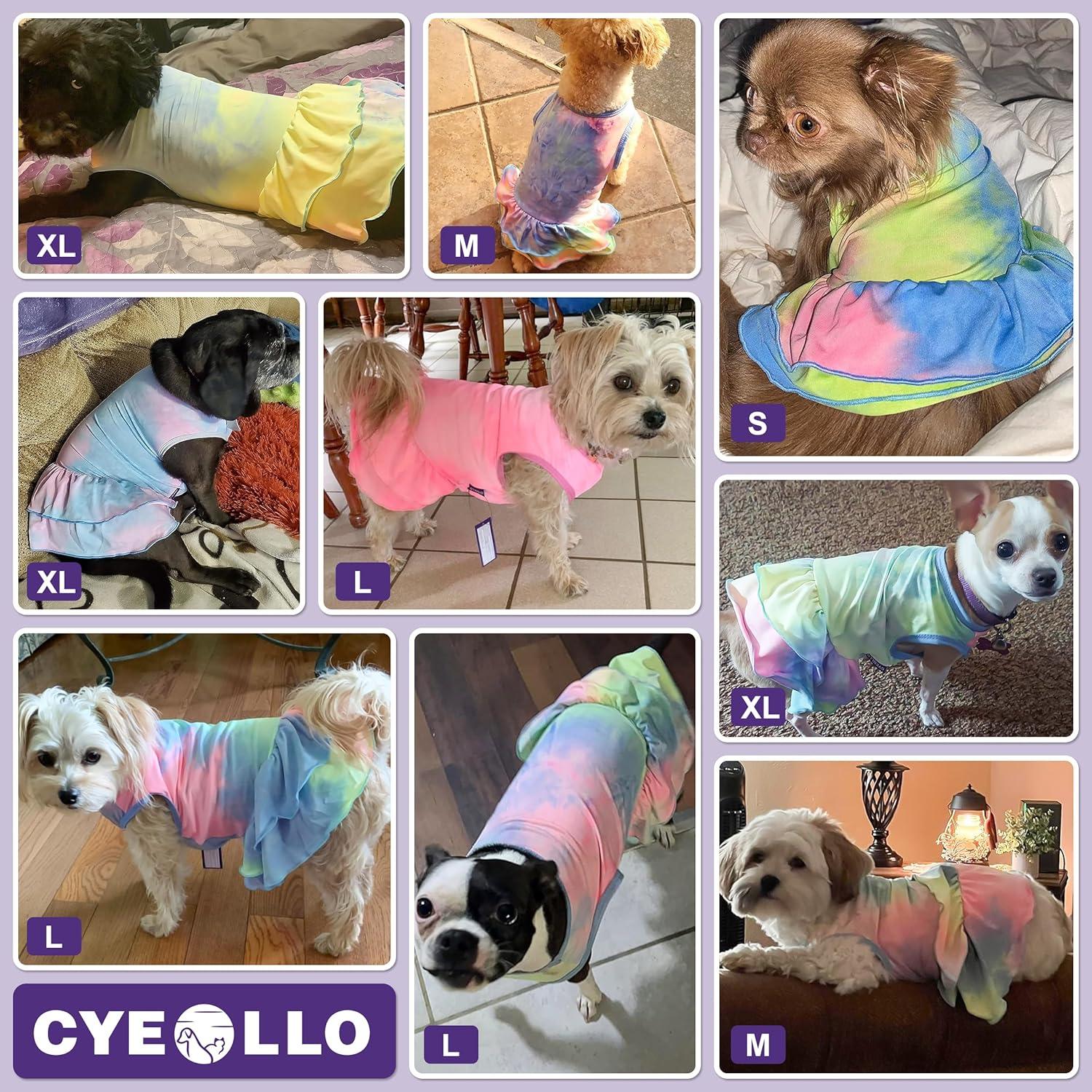 Vestido para Perros Cyeollo Tie Dye Mediano Transpirable