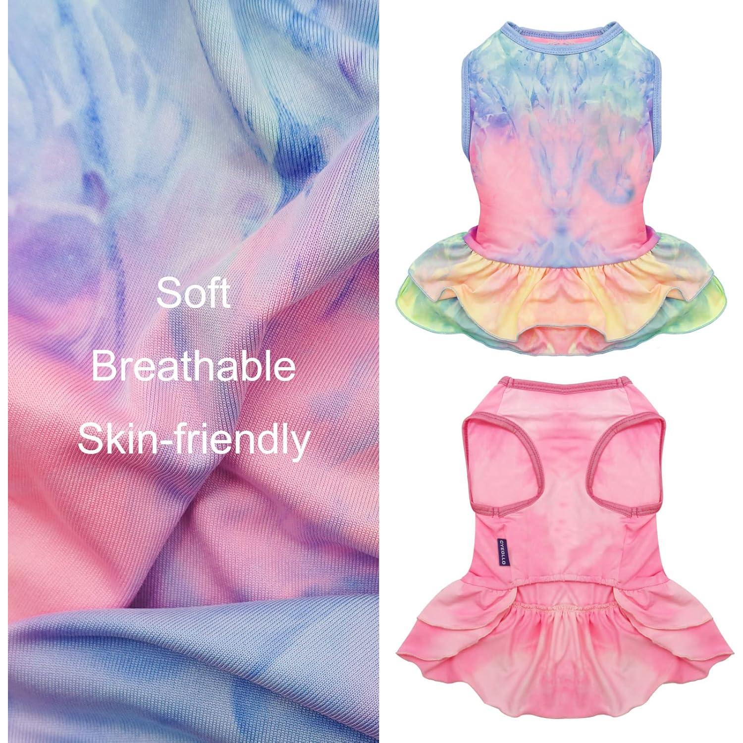 Vestido para Perros Cyeollo Tie Dye Mediano Transpirable