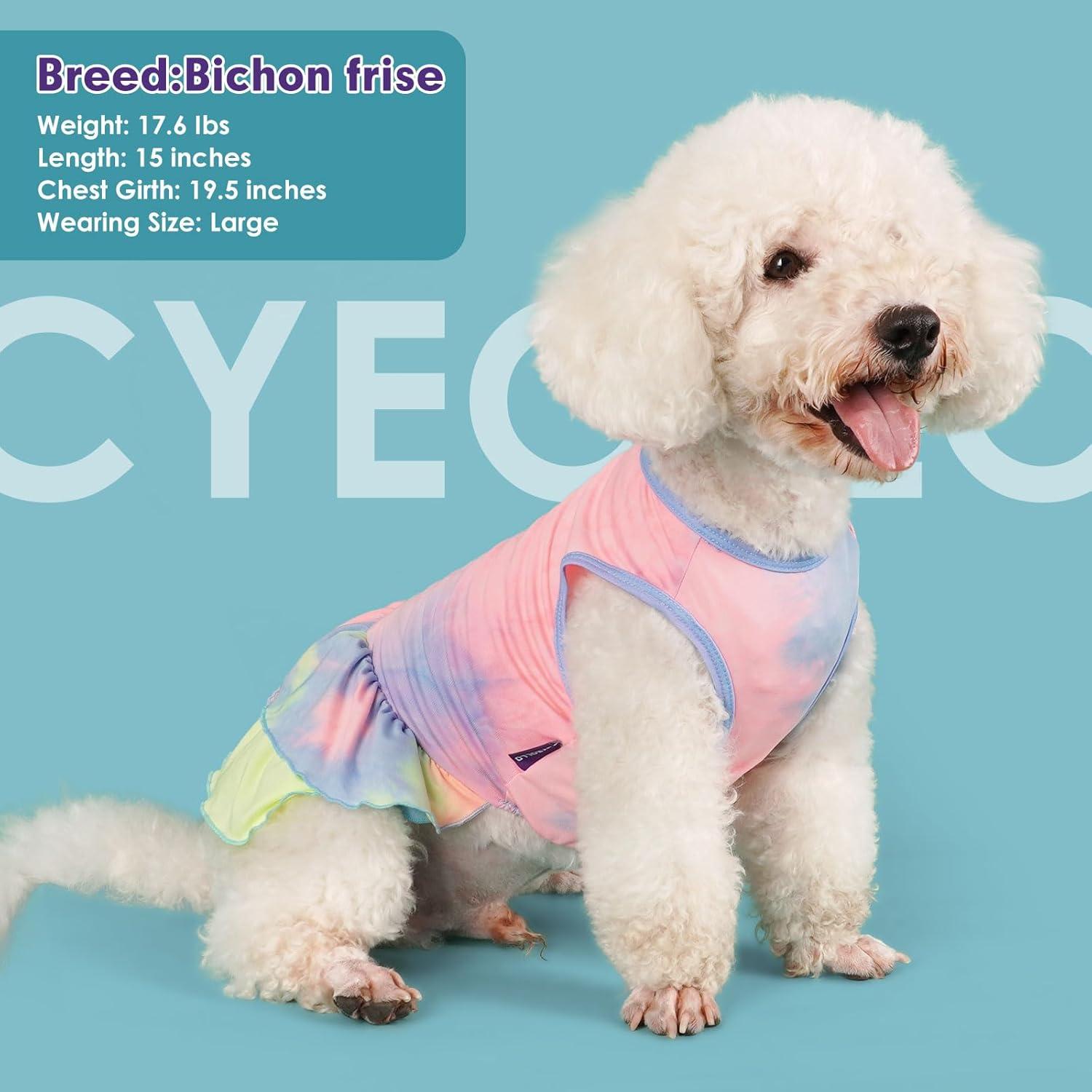Vestido para Perros Cyeollo Tie Dye Mediano Transpirable
