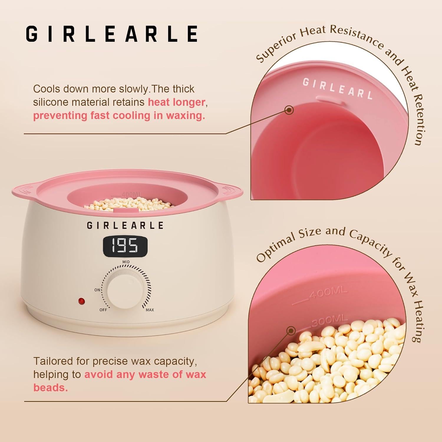 Kit de Cera Digital GIRLEARLE para Depilación en Casa 1.22kg