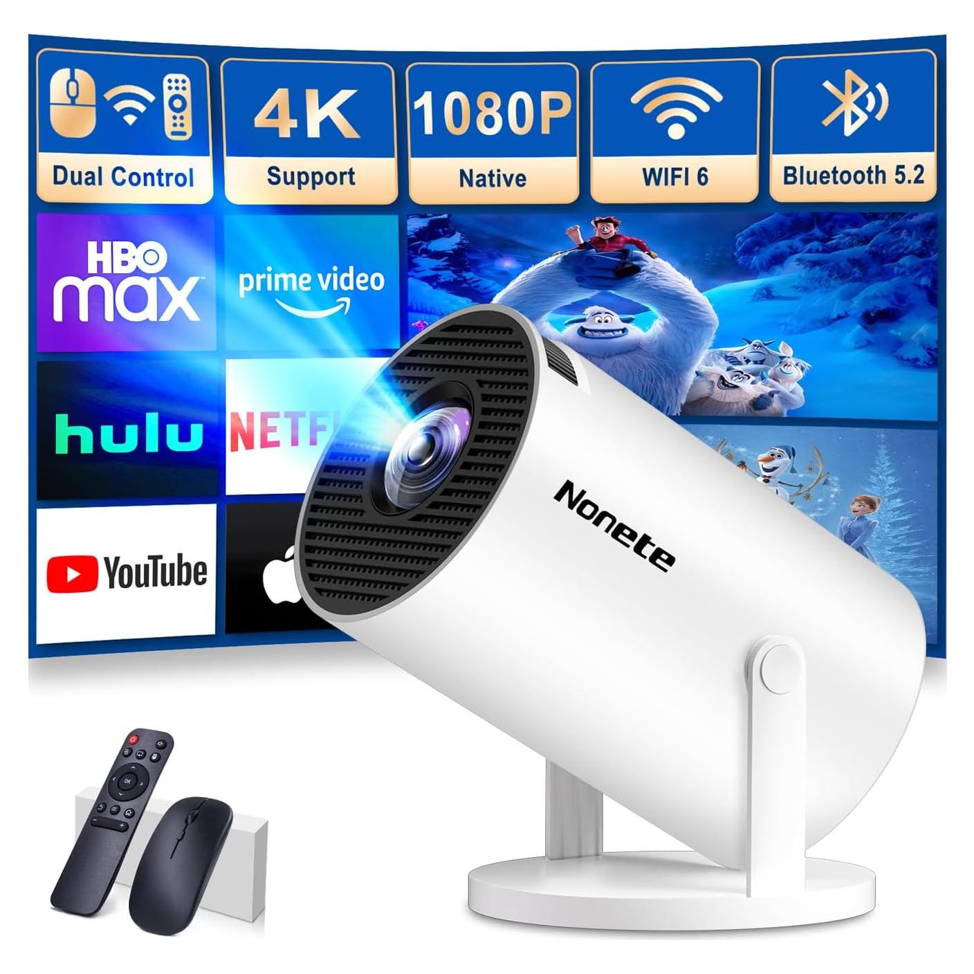 Proyector Mini Nonete NT20 1080P WiFi 6 Bluetooth 5.2