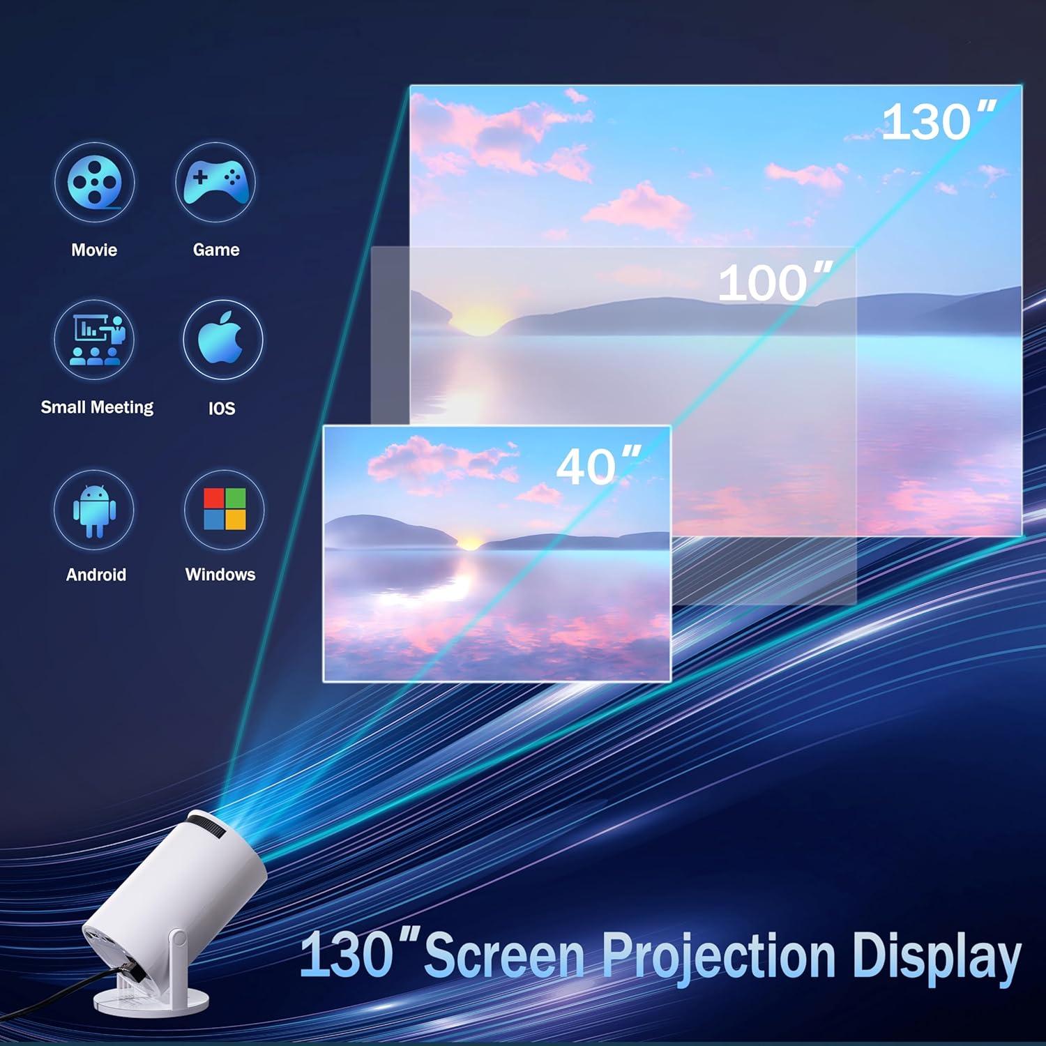 Proyector Mini Nonete NT20 1080P WiFi 6 Bluetooth 5.2