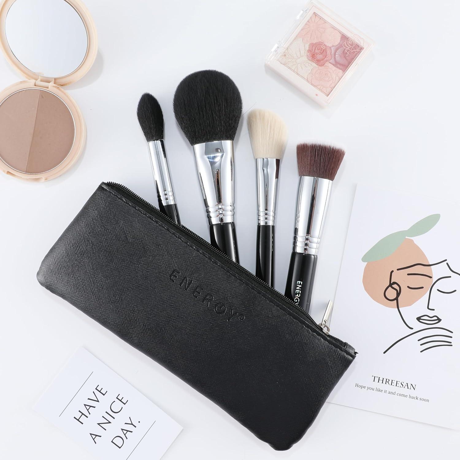 Conjunto de Brochas de Maquillaje ENERGY 4PCS Veganas para Rostro