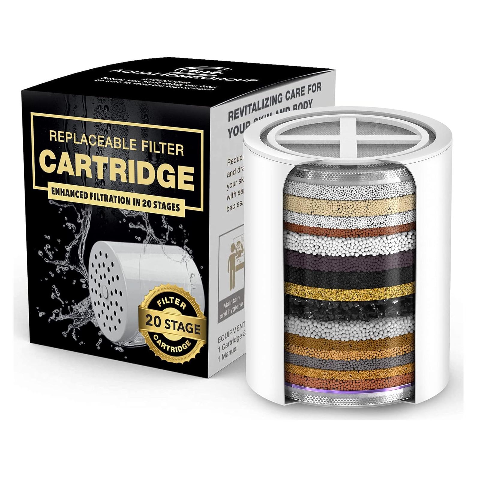 Cartucho de Filtro de Ducha AquaHomeGroup 20 Etapas - Saludable