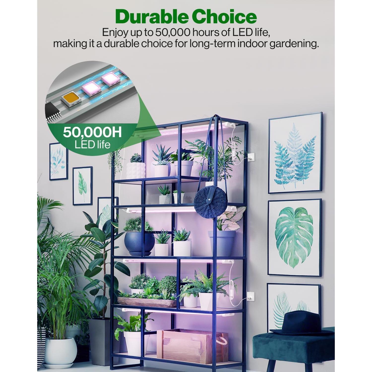 Luz de Crecimiento LED Sunco 1.22m 40W Espectro Completo