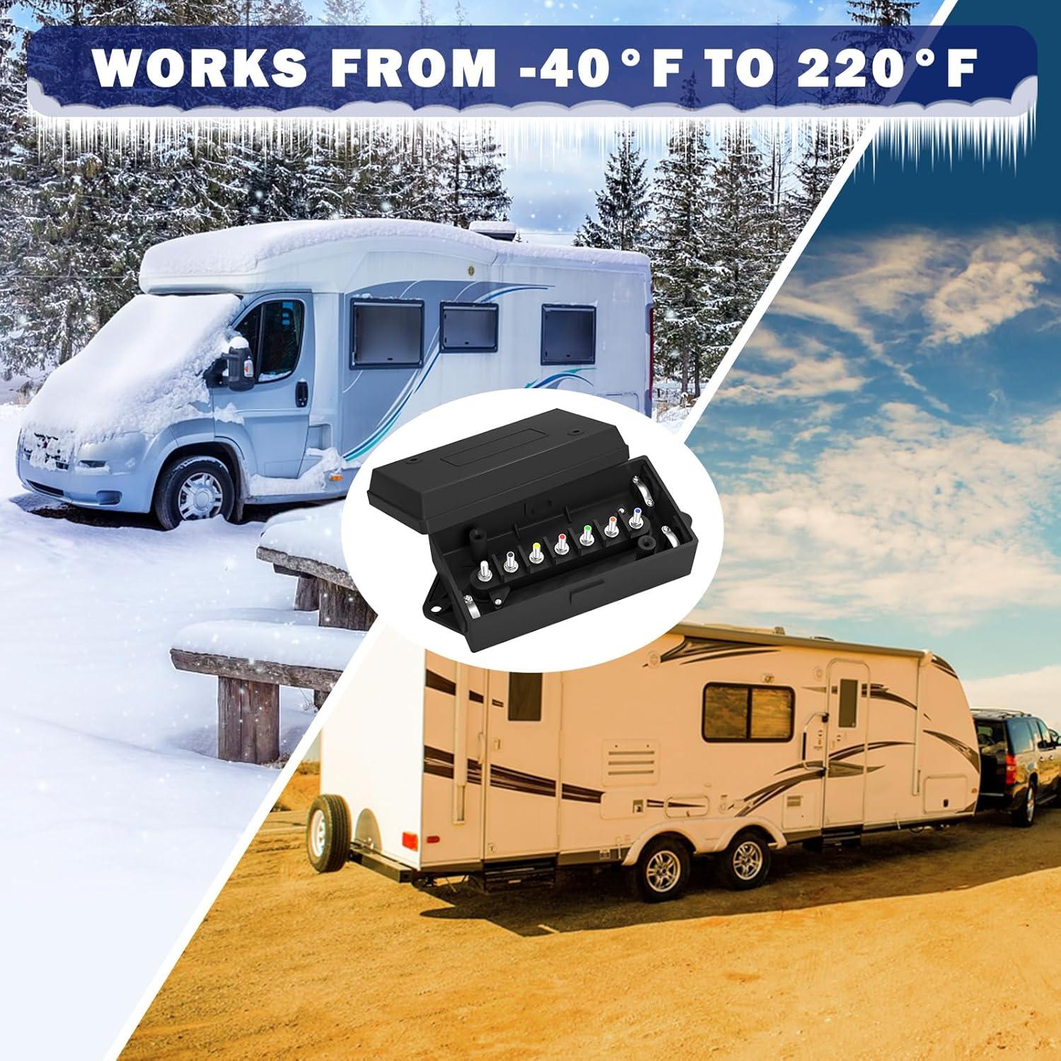 Caja de Conexión para Remolque CheeMuii 7 Pines a Prueba de Agua