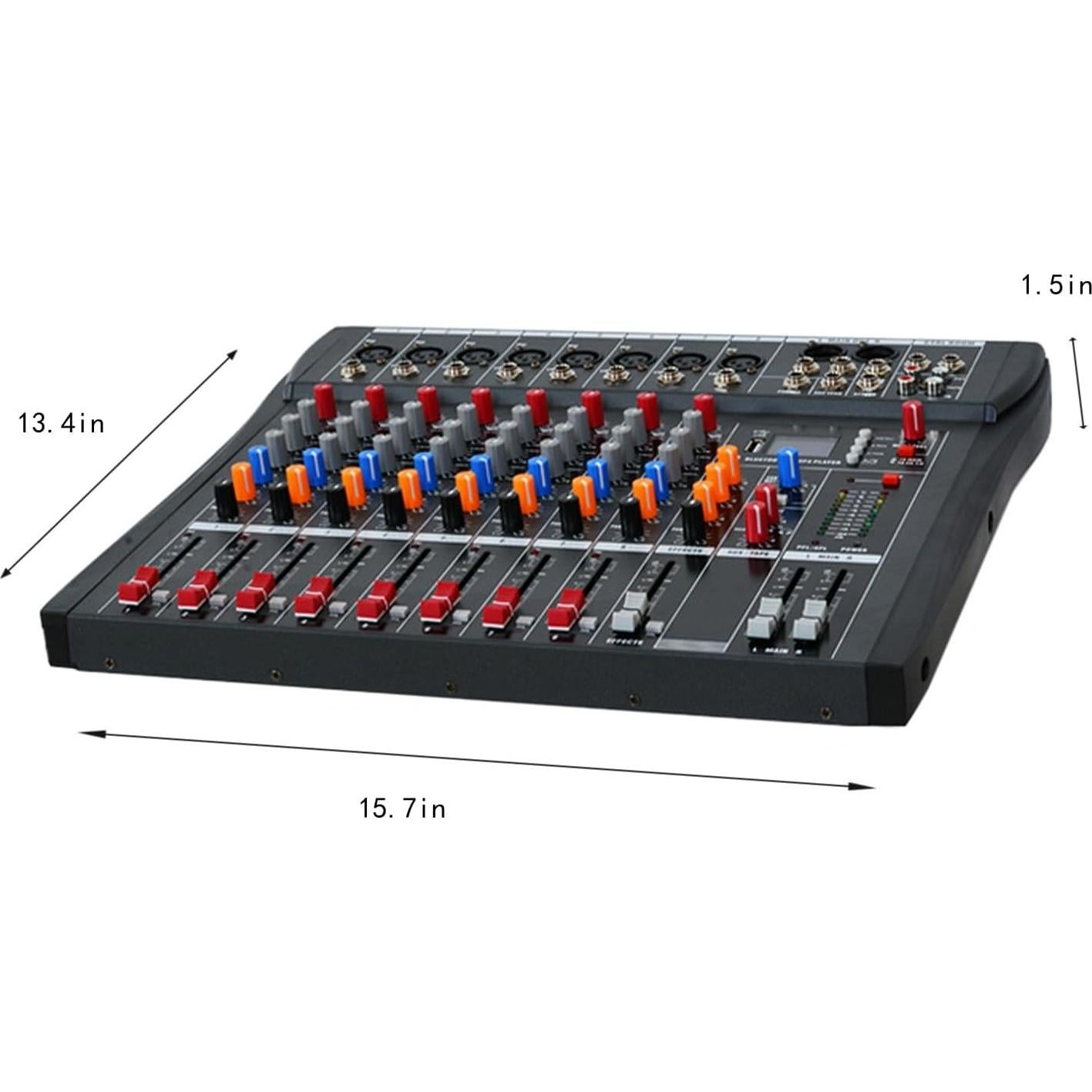 Consola de Mezcla Digital 8 Canales Bluetooth Profesional