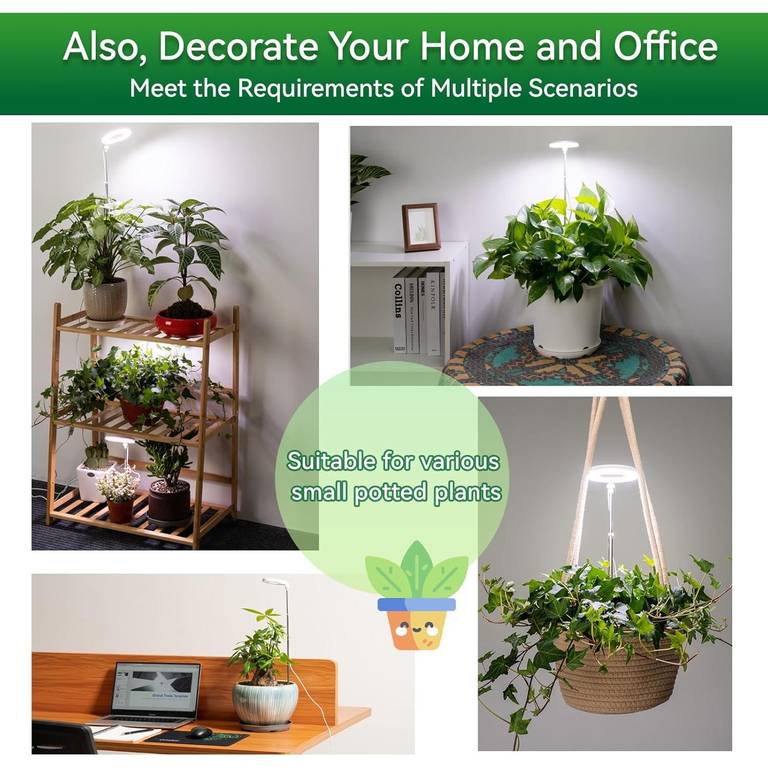 Luces de Cultivo RODINTO Espectro Completo 48 LEDs Paquete de 3