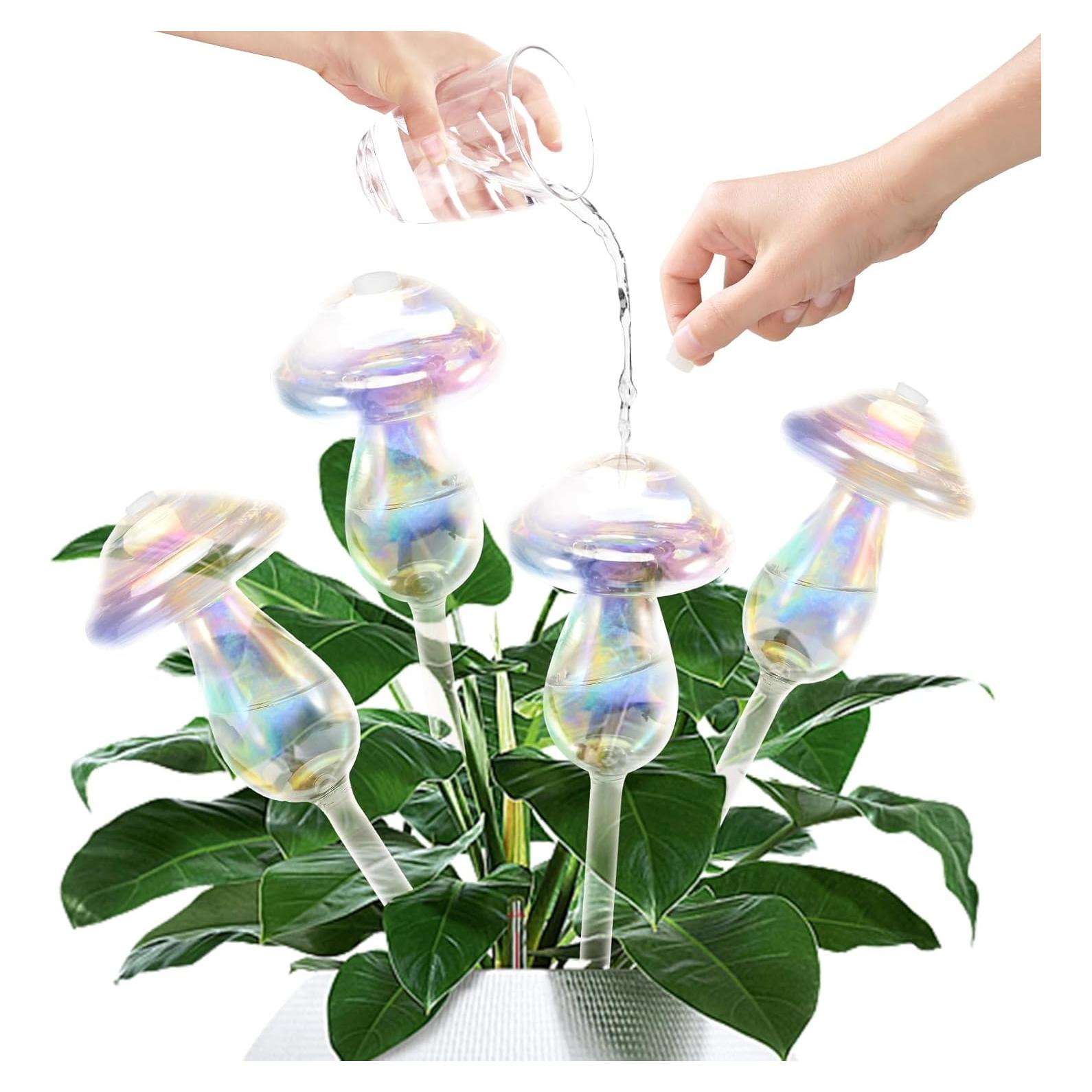 Esferas de Riego de Vidrio JFLLAJNF 4pcs para Plantas