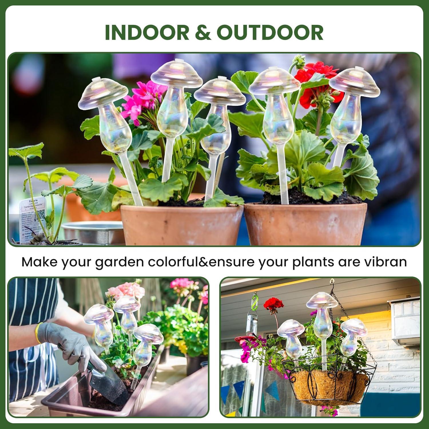 Esferas de Riego de Vidrio JFLLAJNF 4pcs para Plantas