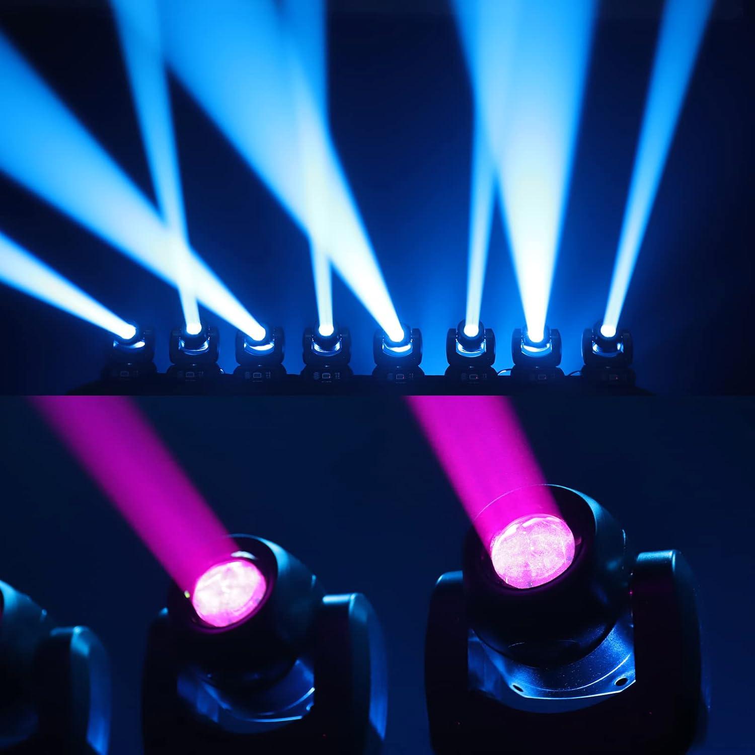 Cabeza Móvil DJXFLI 120W Luz LED con 8 Colores y Gobos