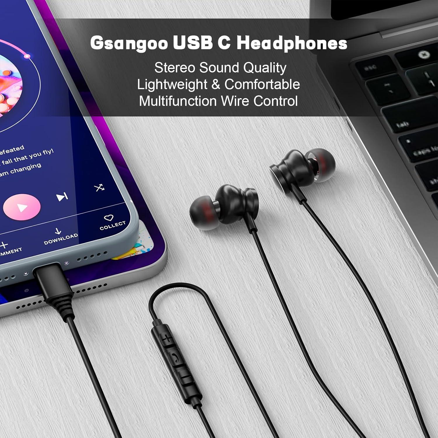 Auriculares USB C Gsangoo para iPhone 15/16 y Samsung Galaxy