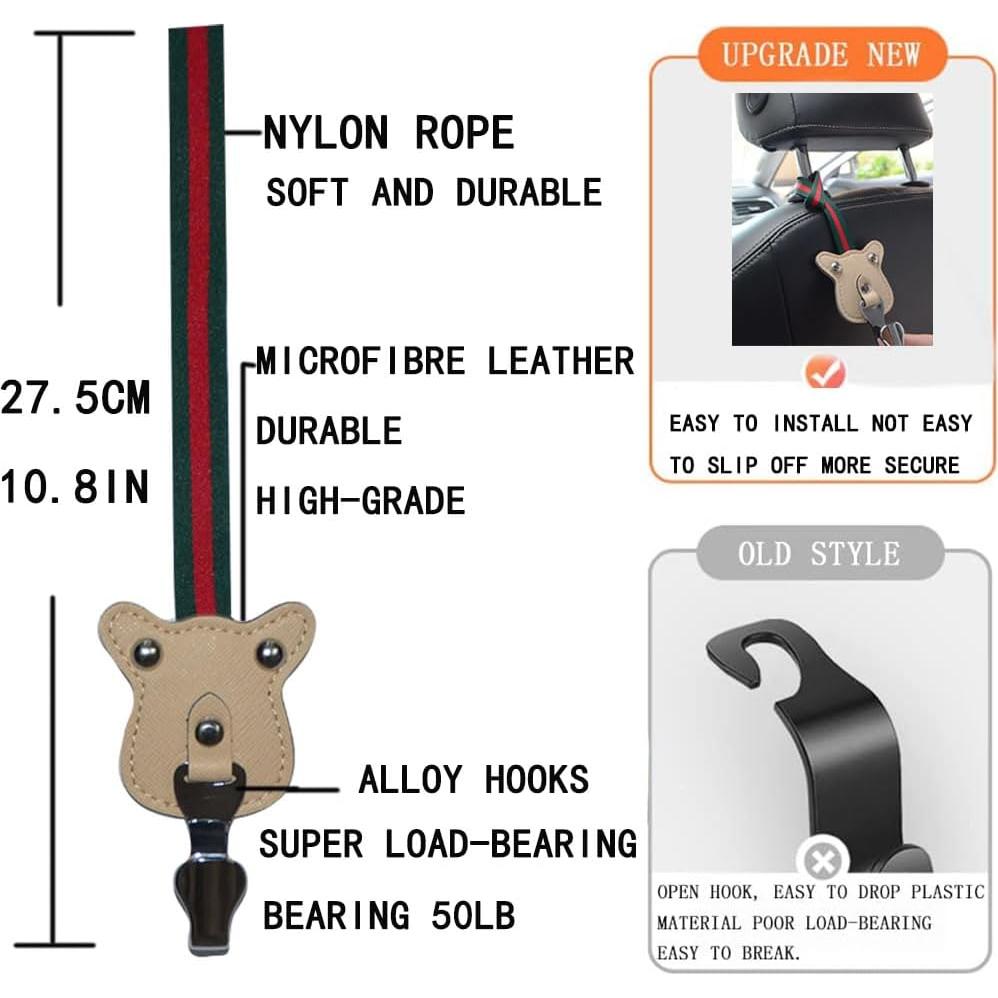 Gancho para bolso de coche Yicheyiyou beige, 22.68 kg