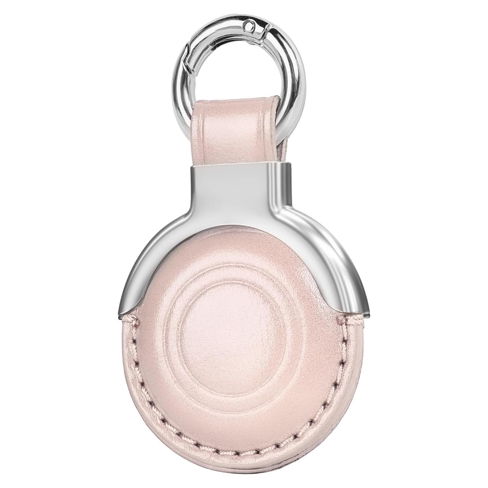 Funda Protectora de Cuero Genuino MOLOSLEEVE para AirTag Rosa